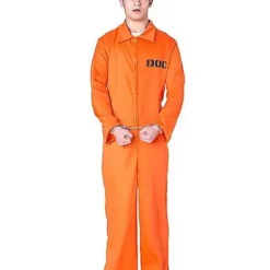Adult Department Of Corrections Prisoner One Piece Costume -Spirit Spooky Store 00580787 a