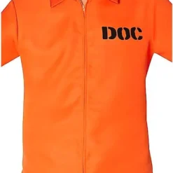 Adult Department Of Corrections Prisoner One Piece Costume -Spirit Spooky Store 00580803 c