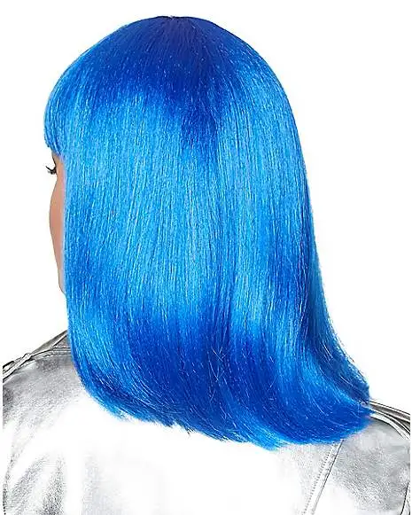 Dark Blue Pageboy Wig 2 Dark Blue Pageboy Wig - Image 2