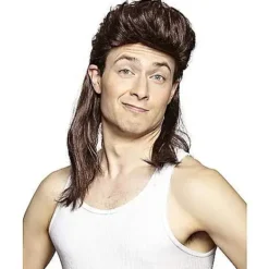 Brown Mullet Wig