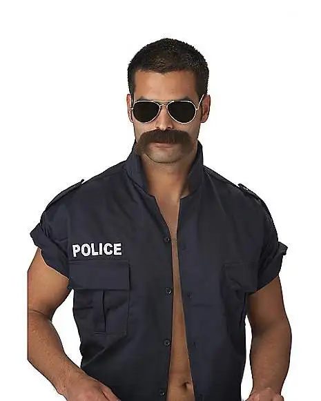 Brown Handlebar Mustache 1 Brown Handlebar Mustache