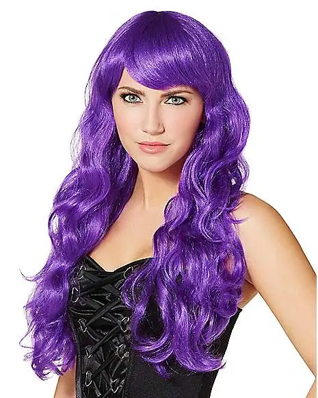 Purple Curls Wig 1 Purple Curls Wig