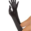 '20s Black Satin Gloves