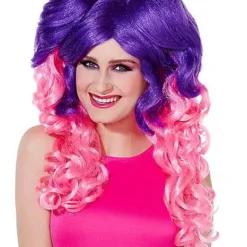 Pink And Purple Wig