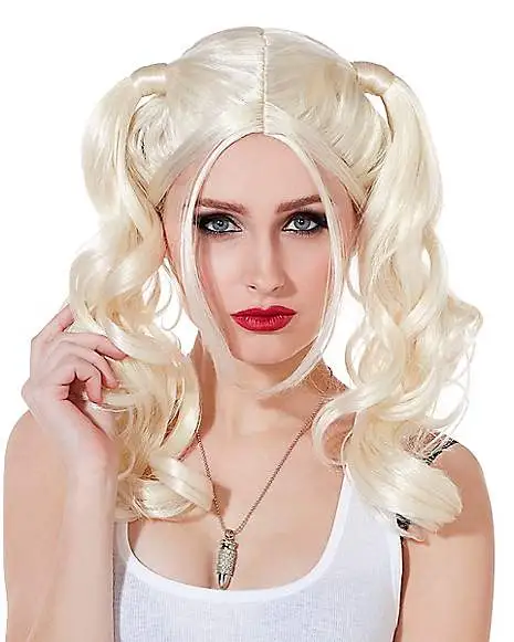 Blonde Pigtail Wig 1 Blonde Pigtail Wig