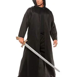 Adult Black Hooded Cloak