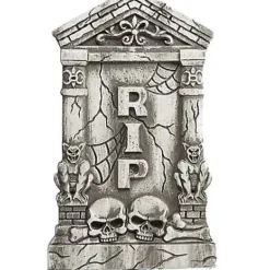 2 Ft Skull And Gargoyle Tombstone