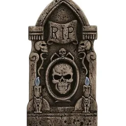 Light Up Skull Tombstone