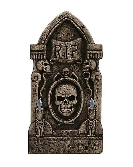 Light Up Skull Tombstone 1 Light Up Skull Tombstone