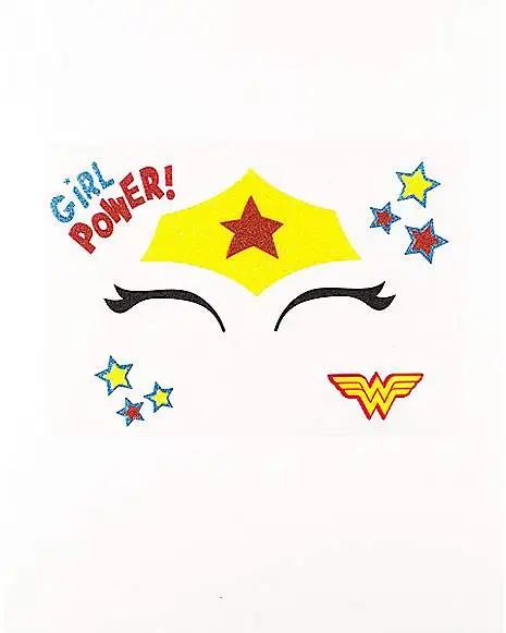 Wonder Woman Face Tattoo - DC Super Hero Girls 2 Wonder Woman Face Tattoo - DC Super Hero Girls - Image 2