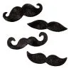 Black Adhesive Mustache 4 Pack