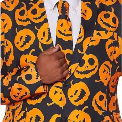 Adult Jack-O-Lantern Plus Size Suit -Spirit Spooky Store 01381524 c