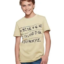 Kids Stranger Things Alphabet Wall T Shirt - Stranger Things