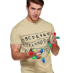 Adult Alphabet Wall T Shirt - Stranger Things