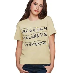 Adult Alphabet Wall T Shirt - Stranger Things -Spirit Spooky Store 01381979 d