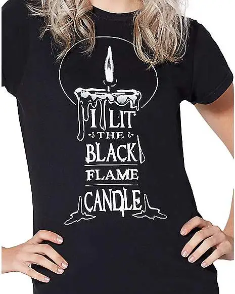 Black Flame T Shirt - Hocus Pocus 3 Black Flame T Shirt - Hocus Pocus - Image 3