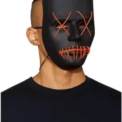 Light Up EL Wire X Eyes Mask -Spirit Spooky Store 01390046 c