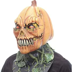 Possessed Pumpkin Full Mask -Spirit Spooky Store 01390087 c