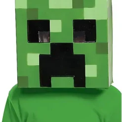 Kids Creeper Half Mask - Minecraft