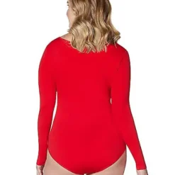 Long Sleeve Red Bodysuit -Spirit Spooky Store 01394188 b