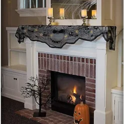 Light Up LED Jack Skellington Mantel Scarf Decorations - The Nightmare