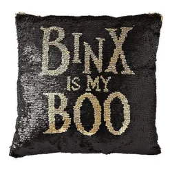 Reversible Sequined Binx Pillow - Hocus Pocus