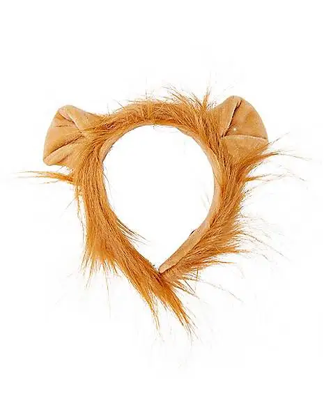 Faux Fur Lion Ear Headband 1 Faux Fur Lion Ear Headband