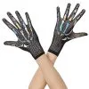 Holographic Skeleton Fishnet Gloves