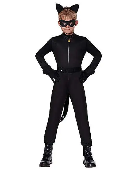 Kids Cat Noir Costume - Miraculous Ladybug 2 Kids Cat Noir Costume - Miraculous Ladybug - Image 2