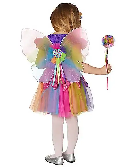 Toddler Rainbow Fairy Costume 2 Toddler Rainbow Fairy Costume - Image 2