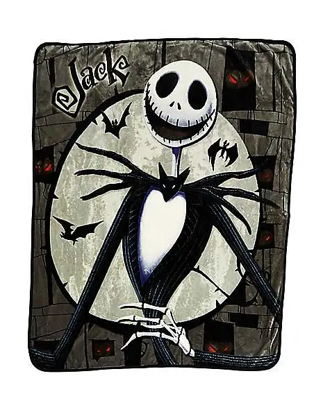 Jack And Sally Reversible Fleece Blanket - The Nightmare Before Christ 1 Jack And Sally Reversible Fleece Blanket - The Nightmare Before Christ