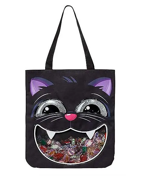 Black Cat Candy Tote Bag 1 Black Cat Candy Tote Bag