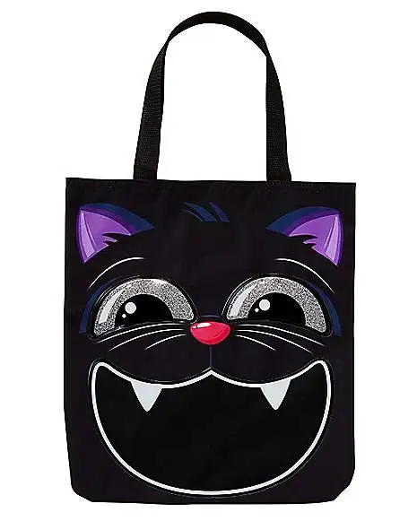 Black Cat Candy Tote Bag 2 Black Cat Candy Tote Bag - Image 2