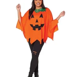 Adult Pumpkin Poncho