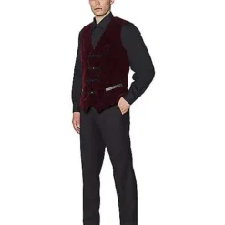 Velvet Victorian Vampire Vest -Spirit Spooky Store 01437722 c