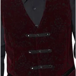 Velvet Victorian Vampire Vest -Spirit Spooky Store 01437722 d