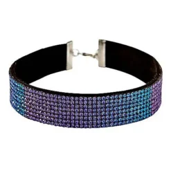 Ombre Rhinestone Choker Necklace