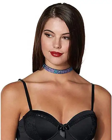 Ombre Rhinestone Choker Necklace 2 Ombre Rhinestone Choker Necklace - Image 2