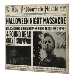 Michael Myers Haddonfield Herald Sign - Halloween -Spirit Spooky Store 01455880 c