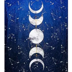 Tarot Moonphase Fleece Blanket
