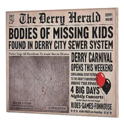Derry Herald Newspaper Sign - It -Spirit Spooky Store 01455948 c