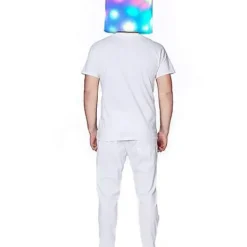 Light-Up LED Marshmello Full Mask -Spirit Spooky Store 01461631 d