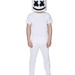Light-Up LED Marshmello Full Mask -Spirit Spooky Store 01461631 f