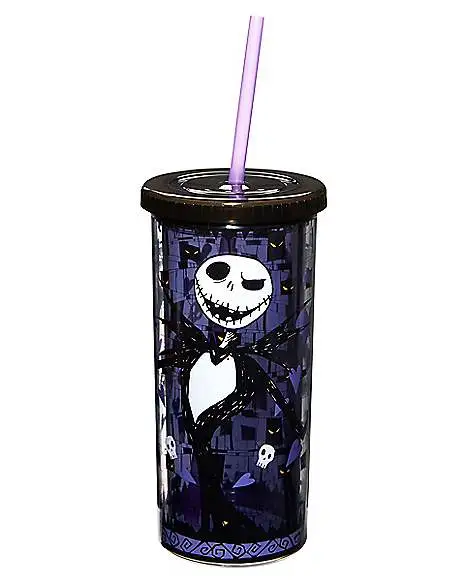 Jack Skellington Cup With Straw 20 Oz. - The Nightmare Before Christma 1 Jack Skellington Cup With Straw 20 Oz. - The Nightmare Before Christma