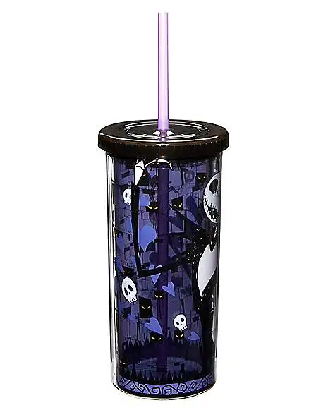 Jack Skellington Cup With Straw 20 Oz. - The Nightmare Before Christma 2 Jack Skellington Cup With Straw 20 Oz. - The Nightmare Before Christma - Image 2