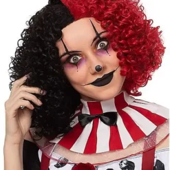 Red And Black Curly Wig