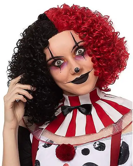 Red And Black Curly Wig 1 Red And Black Curly Wig