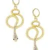 Goldtone Snake Earrings