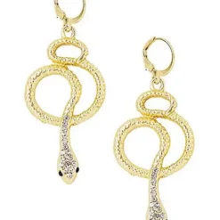 Goldtone Snake Earrings