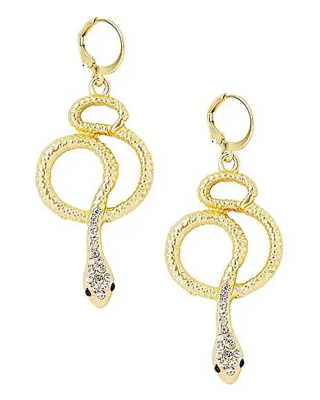 Goldtone Snake Earrings 1 Goldtone Snake Earrings